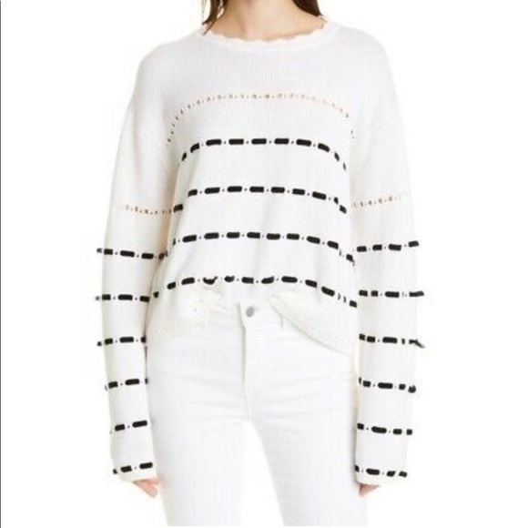 La Ligne Sweaters - La Ligne Grossgrain Ribbon Merino Wool Sweater